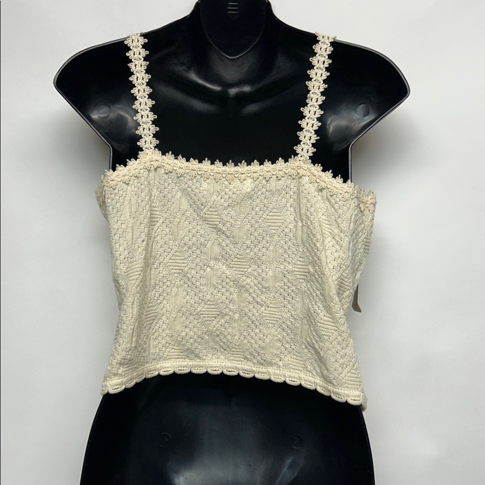 CreamOscar Hackman knitwear 100% cotton small festival tank top boho NWT - Picture 8 of 9